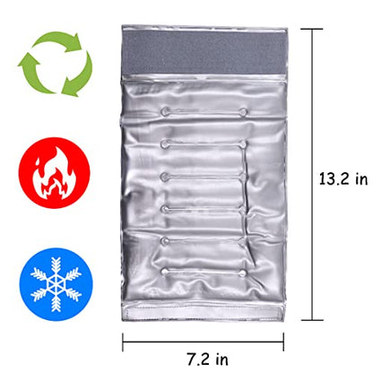 Ice Wine Sleeve, Ice Wine Bag, Wine Chiller, Wine Cooler Refrigerator, Wine Bottle Chiller Cooler for Red White Champagne or Sparkling. Gel Cooling Holder Freestanding Carrier Chilling, Set 2 - style: Silver Wine Sleeve