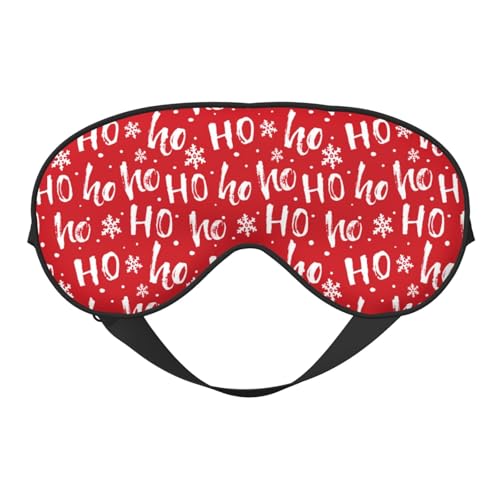 Sleep Eye Mask Hohoho Santa Claus Laugh Sleep Mask for Women Men Comfortable Eye Mask with Adjustable Strap Soft Eye Cover Blindfold for Travel Yoga Nap Shift Work - color: Hohoho Santa Claus Laugh
