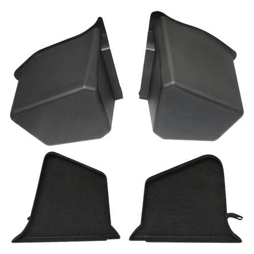 PENSUN 2PCS Rear Trunk Side Storage Box with Lids Fit for Tesla Model Y Juniper 2025 2026 AccessoriesTPE Waterproof Rear Trunk Storage with (Flocked Lid) - size: Flocked Lid