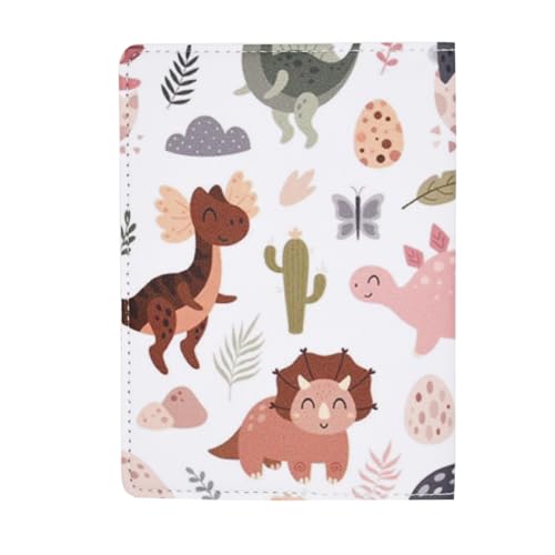 Passport Cover for Kids, Women and Men,Travel Documents Organizer Protecto,Travel Passport Holder,Passport Holder Cover Travel Wallet (dinosaur-pink) - size: dinosaur-pink