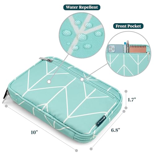 PAVILIA Travel Cord Organizer, Electronic Organizer Travel Case, Tech Case Cable Storage, Small Charger Cord Bag Pouch, Accessories Tech Gifts for Men Women, Teal - color: Teal