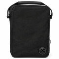 Lumberjack Plaid Golf Shoe Bag - Canvas and Leather, Large Travel Organizer for Men and Women, Breathable Sneaker Carrier (Black)