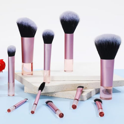 10 Pcs Travel Makeup Brushes With Pouch, Mini Travel Size Makeup Set, Portable Cosmetic Brush Travel-Essentials kits for Women Girls Brushes Blush Powder Eye Shadow
