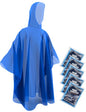 Hagon PRO Disposable Rain Ponchos for Adults (5 Pack) - color: Dark Blue (5 Pack)