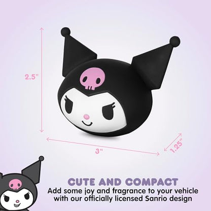 Sanrio Kuromi Car Trunk Organizer, Steering Wheel Cover, Air Freshener & Refill – Cute, Collapsible, Heavy-Duty Storage & Car Accessories for Groceries, Tools, Travel – 12.5"L x 12.5"W x 9"H - style: Pack Kuromi