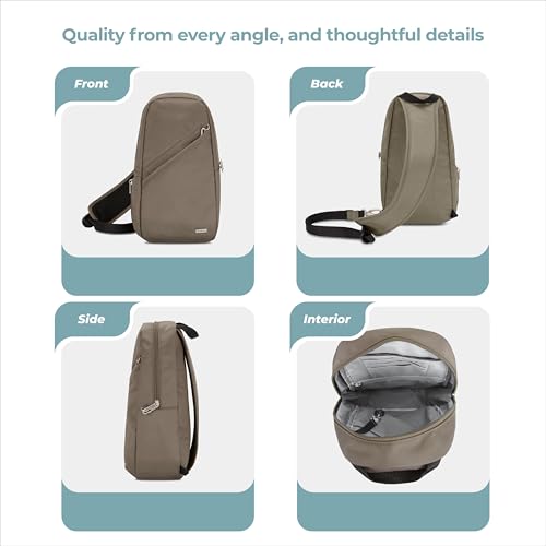 Travelon Anti-Theft Classic Sling Bag - color: Nutmeg