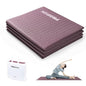PROIRON Foldable Yoga Mat 0.24"/0.16" for Home Workout & Travel, Non Slip Travel Yoga Mats with Carry Bag, Packable Yoga Mat for Home Gym, Pilates, Fitness,Stretching - color: (0.16" PVC) Claret
