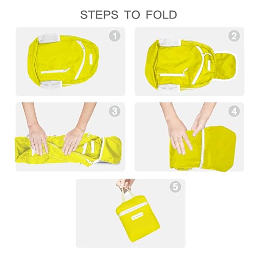 35L Foldable Waterproof Backpack For Outdoor Sports Travel Inside Wet Clothes Compartment Packable For Multiple - color: 1yellow