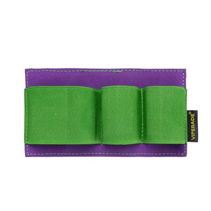 VIPERADE PL6 Tactical Modular EDC Organizer, Elastic Insert Pouch Panel with Hook Backed Accessories Holder, Attachment for Backpack, Tactical Vest, Bag - color: Green Purple, L