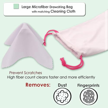 MyEyeglassCase Hard Sunglasses case - Women Glasses Case Holder - Large Durable Eyeglass Case Hard Shell with Pouch & Cloth - color: Pink Distressed