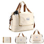 Foldable Travel Duffel Bag for Women, 40L Expandable Carry on Bag Personal Item Flight Approved, Lightweight Water Resistant Overnight Weekender Bag with Wet Pocket for Gym Travel, Beige - color: Beige