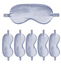 6PACK Silk Sleep Mask Satin Eye Masks Blackout Silky Eyeshade Cover Soft Blindfold Eyeshades for Women Sleeping Travel Gift - color: Dusty Blue