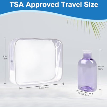 Cosywell Travel Bottles 4pcs 3.4oz Shampoo Containers TSA Approved Leak Proof Flip Cap Squeeze Bottles - color: E-3.4oz-Colorful-1clear