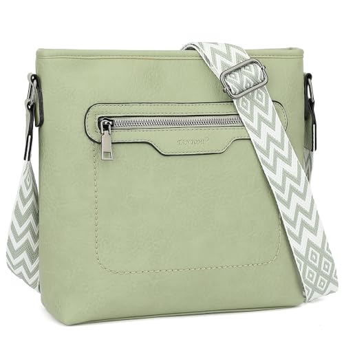 TANTOMI Crossbody Bags for Women Casual Crossbody Purses for Women Travel Shoulder Bag Handbags with Adjustable Strap - color: Light Green