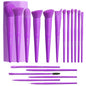 BS-MALL Makeup Brush Set 18 Pcs Premium Synthetic Foundation Powder Concealers Eye shadows Blush Makeup Brushes with Case (Purple) - color: Purple