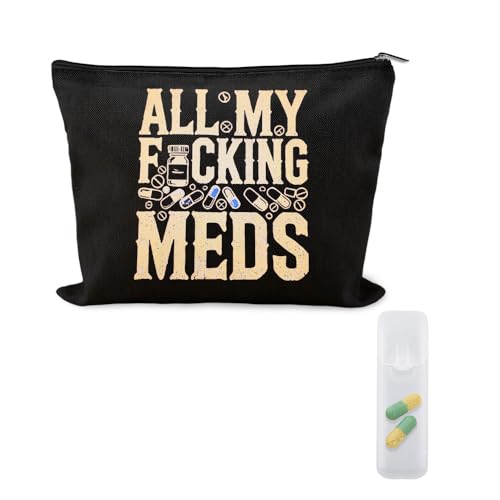 Patient Medication Pouches for Traveling Med Case for Pill Box Storage Container Pharmacy Doctor Medical Funny Novelty Gifts for Physician Nursing Assistant Pharmacist Nurse Makeup Bags for Work - color: Medication Bags for Traveling