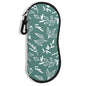 Sunglasses Soft Case, Ultra Light Portable Neoprene Zipper Glasses Case for Men Women - color: Eucalyptus Leaves