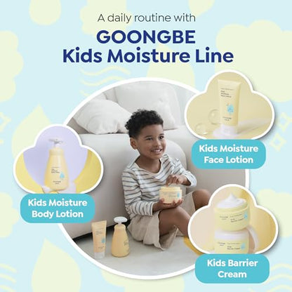 GOONGBE Kids Travel Toiletry Set – 4-in-1 TSA Carry-On Kit with Shampoo, Body Wash, Face Cleanser (Sunscreen Removal) & Lotion, Silicone-Free Low pH for Sensitive Skin1oz Each