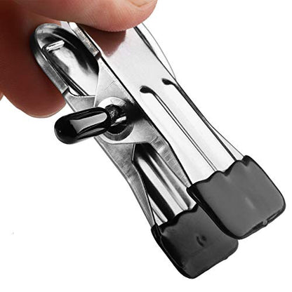 Tosnail 40 Pieces Boot Hanger Clips, Stainless Steel Laundry Hooks, Closet Hanging Clips, Space Saving for Jeans, Hats, Tall Boots, Towels - size: 2x4 inches