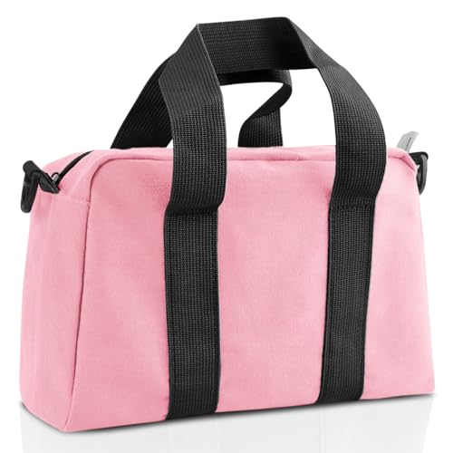Small Tool Bag, Canvas Tool Storage Bag, Large Capacity Multipurpose Zipper Soft Tote Organizer Pouch for Electrician, Plumbing, Gardening,Tools Bags for Men (Pink, 13 Inch) - color: Pink, size: 13 inch