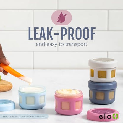 Ello Reusable Condiment Containers with Screw-on Leak Proof Lid | Perfect for Salad Dressing Sauce Dips Lunchbox Picnic Travel Bento Box | BPA-Free | Dishwasher Safe - color: Sugar Rush