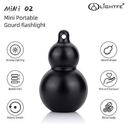 Mini Flashlight Keychain Jewelry Mini Light Handheld Emergency Light (Mini02 Black) - color: Mini02-black