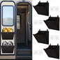 PUGPIU RV Camper Shoe Storage 4 Pack - Foldable Wall Mounted Shoe Rack Organizer - Self-Adhesive Rv Shoe Holder - Space Saving for Camper Essential Home Travel with Deep Pocket Fit 1 Pair Shoes, Black - size: 4