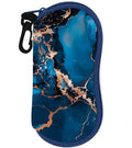 Sunglasses Case Soft Glasses Cases for Women Pouch Eyeglass Bag Eye Glass Kids Girls Sun Glasses Cute Kawaii - color: Marble Blue