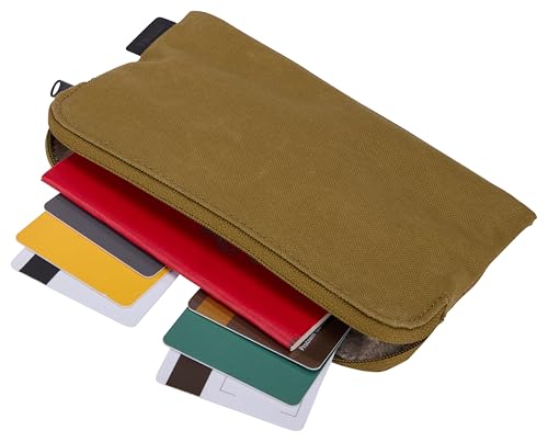 Thule Aion Travel Organizer - 2-in-1 Pouch Includes Travel Wallet and Electronics Bag - RFID Blocking Zipper Pouch - Internal Pockets to Stay Organized - 100% Recycled Waxed PFC-Free Fabric - color: Nutria