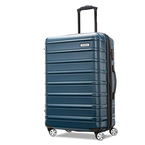 Samsonite Omni 2 Hardside Expandable Spinner Wheel Luggage, Checked Medium 24 in, Nova Teal - color: Nova Teal, size: Checked-Medium Spinner