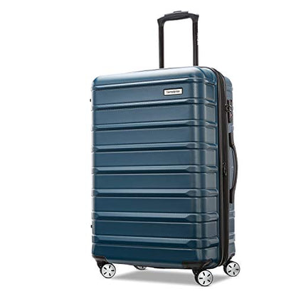Samsonite Omni 2 Hardside Expandable Spinner Wheel Luggage, Checked Medium 24 in, Nova Teal - color: Nova Teal, size: Checked-Medium Spinner