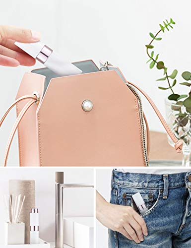 LISAPACK 8ML Atomizer Perfume Spray Bottle for Travel, Empty Refillable Cologne Dispenser, Portable Sprayer (White) - color: White