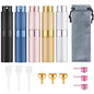 Tekson Travel Perfume Atomizer Refillable 8ml (5 PCS), Travel Cologne Sprayer Mini, Perfume Bottle Empty Small (5 Colors) - color: 5 colors