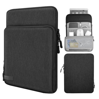 MoKo 8-9 Inch Tablet Sleeve Bag Carrying Case with Storage Pockets Fits New iPad mini (A17 Pro) 8.3" 2024, iPad mini 6/5/4/3/2/1th 8.3"/7.9" 2021-2012, Galaxy Tab A7 Lite 8.7" 2021, Black & Gray - color: Black & Gray, size: 8-9 inch