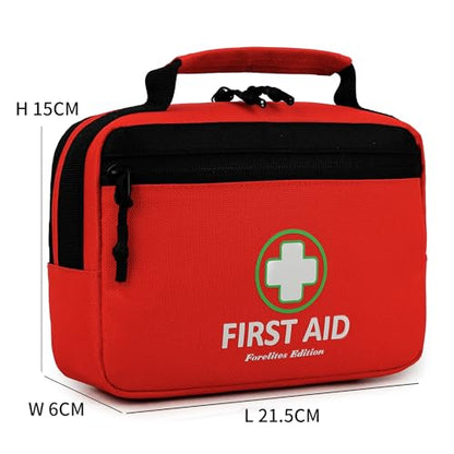 Handy Mini First Aid Kit Empty, First Aid Bag For Your Next Adventure, Emergency Kit For Home, Office, Vehicle, First Aid Supplies Organizer Bag For Travel Outing (Basic Edition)