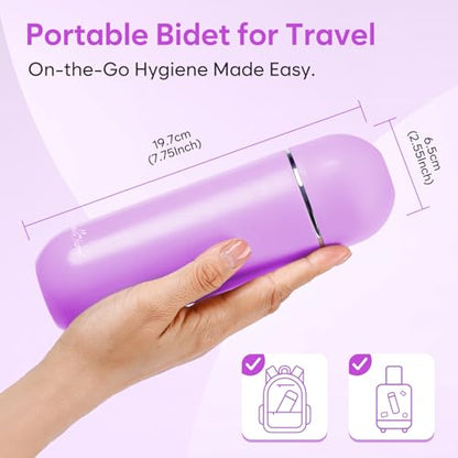 Easy@Home Portable Travel Bidet: Peri Bottle for Postpartum Essentials - Handheld Sprayer Kit for Perineal Care & Personal Hygiene | 380ml (12.8oz) | Women & Men | EPB-01 Pink - color: Pink