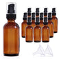 12Pack 60ml Amber Glass Pump Bottle with Black Top,2oz Small Dispenser, Travel Size Refillable Botttles for Lotions,Sercums,Essential Oils - color: 2oz Amber(12pcs)