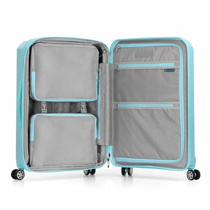Traveler's Choice Pagosa Hardshell Expandable Luggage with Spinner Wheels, Baby Blue, 26-Inch Medium - color: Baby Blue, size: 27-Inch Medium