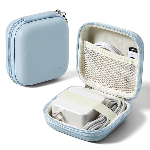 Charger Case for Macbook, Portable Tech Electronic Organizer Bag, Small Travel Storage Pouch for Laptop Accessories, MacBook Power Adapter, Charging Cords, USB Drives, Power Bank (Blue, M) - color: Blue, size: M