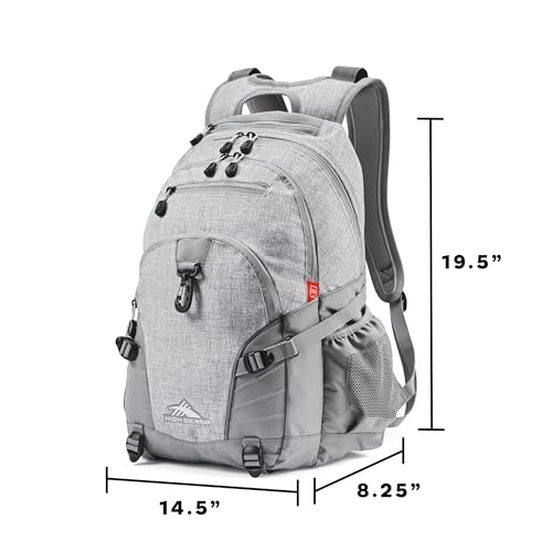 High Sierra Loop Backpack, Travel, or Work Bookbag with tablet sleeve, One Size, Black - color: Black
