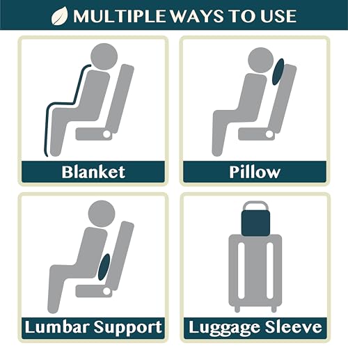 PAVILIA Travel Blanket Airplane Compact with Bag, Lightweight Soft Fleece Plane Blanket Long Flights, Camping Road Trips, Packable Travel Gift Essentials with Luggage Backpack Strap, 65x40, Gray - color: Gray