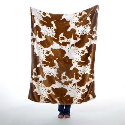 Carstens, Inc. Travel Blanket, Premium Compact 2-in-1 Airplane Blanket/Pillow, Cow Print - color: Cow Print