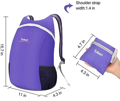 Ultra Lightweight Packable Water Resistant Backpack for Travel Camping Outdoor Hiking Daypack - color: Purple