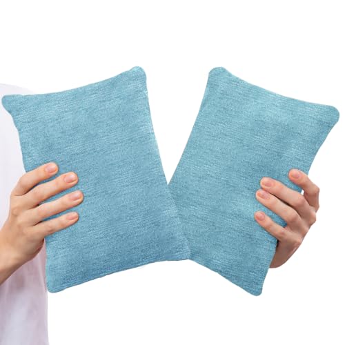 1 MIDDLE ONE 2 Pack Small Pillow, Cooling Memory Foam Mini Pillow 11 X 7 Inches for Sleeping, Travel, Nap and Neck, Knee, Lumbar Support, Tiny Cushion for Pet, Dogs (Blue) - color: Cooling Blue, size: 11x7 inch