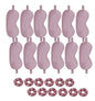 24Pcs Satin Eye Mask Silk Sleep Masks Silky Eyes Cover Blackout Blindfold Eyeshade Scrunchies Hair Ties Travel Wedding Gift - color: Taupe
