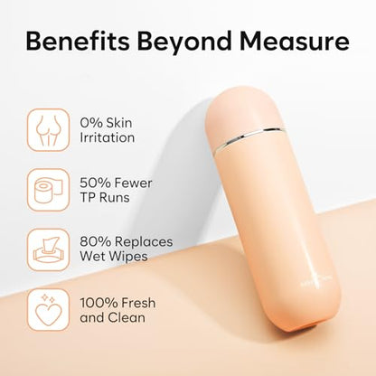 Easy@Home Portable Travel Bidet: Peri Bottle for Postpartum Care - Handheld Sprayer Kit with 380mL (12.8 oz) Capacity Bottle - Personal Hygiene Water Spray for Women & Men | BPA-Free | EPB-01 Brown - color: Brown