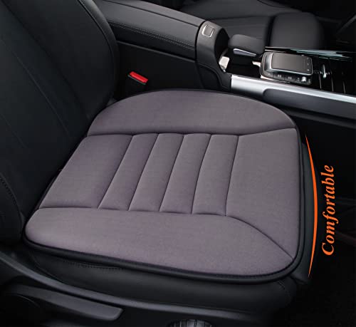 kingphenix Car Seat Cushion with 1.2inch Comfort Memory Foam, Seat Cushion for Car and Office Chair (Dark Grey) - color: Dark Grey, size: 1 Front Seat Cushion