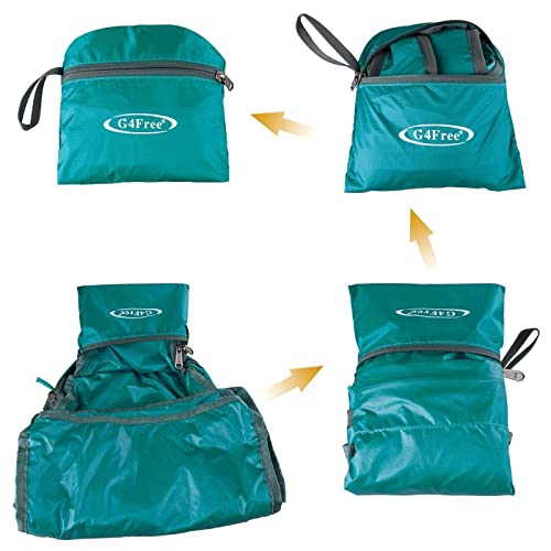 G4Free 20L Lightweight Packable Backpack Travel Hiking Daypack Foldable Backpack for Men Women - color: A-teal