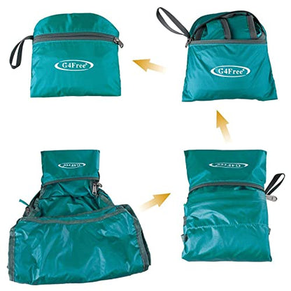G4Free 20L Lightweight Packable Backpack Travel Hiking Daypack Foldable Backpack for Men Women - color: A-teal