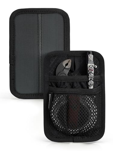 TACTICAL_GEEK EDC Organizer Board, Anti-Slip Elastic Woven Board, Utility Bag Insert Panel for Small Gear, Backpack Accessories (TCM4-Black) - color: TCM4-Black